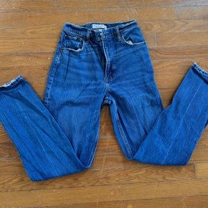Abercrombie & Fitch curve love 90’s straight ultra high rise denim jeans size 27